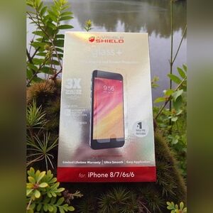 ZAGG InvisibleShield Glass+ screen protector designed for the iPhone 8, 7, 6s, 6
